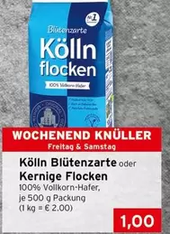 Köln Blütenzarte oder Kernige Flocken 100% Vollkorn-Hafer