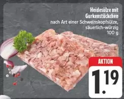 Heidesülze mit Gurkenstücken
