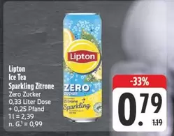 Lipton - Sparkling Zitrone Zero Zucker