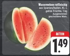 Wassermelone rotfleischig