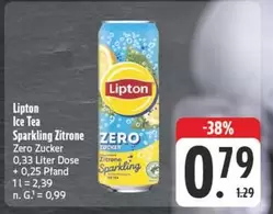 Lipton - Sparkling Zitrone Zero Zucker