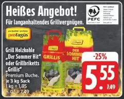 Grill Holzkohle "Der Sommer Hit" oder Grillbriketts "Grillis"