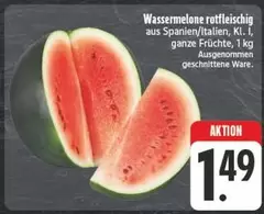Wassermelone rotfleischig