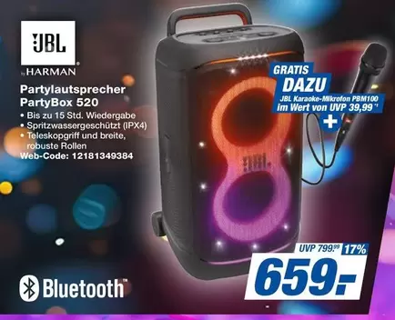 Jbl - Partylautsprecher PartyBox 520