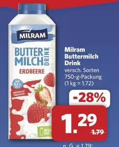 Buttermilch Drink Erdbeere