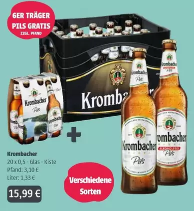 Krombacher - 6er Träger Pils