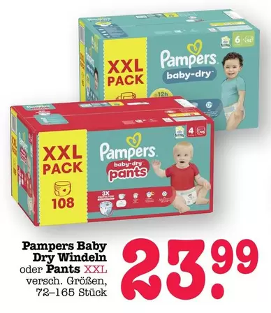 Pampers - Baby Dry Windeln oder Pants XXL