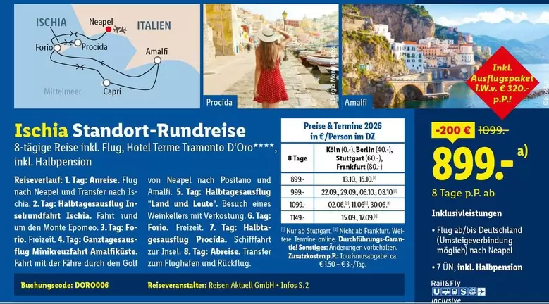 Capri - Ischia Standort-Rundreise 8-tägige Reise inkl. Flug, Hotel Terme Tramonto D'Oro inkl. Halbpension