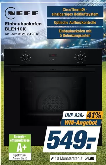 Einbaubackofen BLE110K