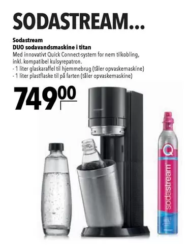 Sodastream - DUO sodavandsmaskine i titan