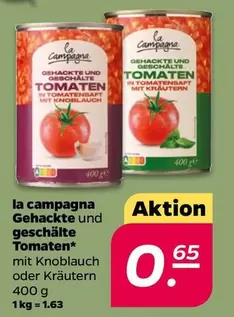 Gehackte und geschnitte Tomaten