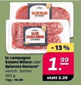 Salame Milano oder Spianata Romana
