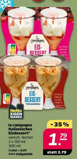Italienisches Eisdessert