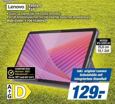Lenovo - Tablet Tab