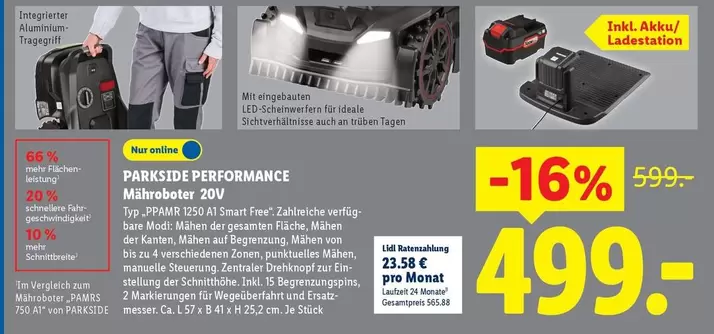 Mähroboter 30V Typ "IPRAMR 1250 A1 Smart Free"