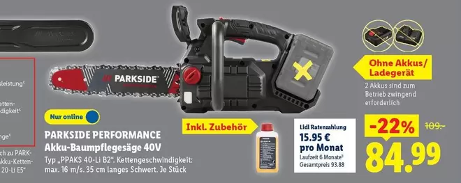 Akku-Baumpflegesäge 40V