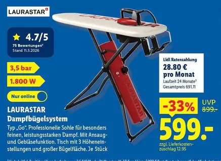 Dampfbügelsystem Typ "Go"