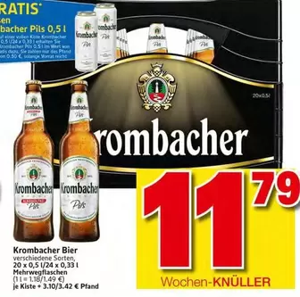 Krombacher -  Bier verschiedene Sorten
