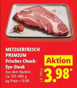 Frisches Chuck-Eye-Steak