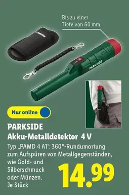 Gold - Akku-Metalldetektor 4 V Typ "PAMd 4 A1"