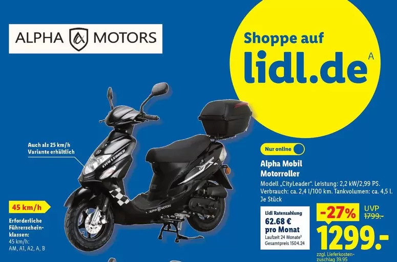 Alpha - Mobil CityLeader Motorroller