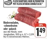 Rinderrouladen, -schmorbraten oder -gulasch