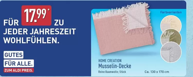 Musselin-Decke