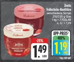 Frühstücks-Konfitüre verschiedene Sorten