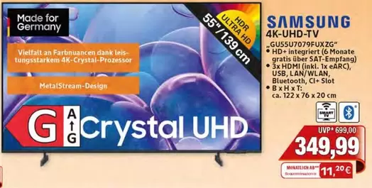 Samsung - 4K-UHD-TV GU55U7079FUXZG