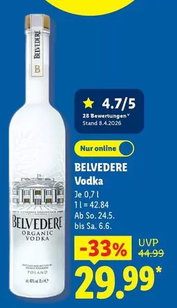 Belvedere - Vodka Organic