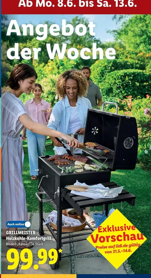 Grillmeister Holzkohle-Komfortgrill