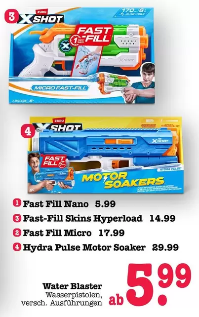 Hydra - X-Shot Fast Fill Nano, Fast-Fill Skins Hyperload, Fast-Fill Micro,  Pulse Motor Soaker
