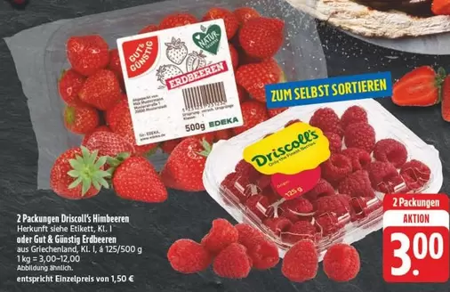 Himbeeren oder Erdbeeren