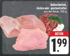 Kalbschnitzel, -braten oder -geschnetzeltes