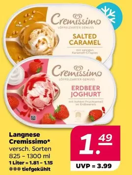 Langnese Cremissimo versch. Sorten