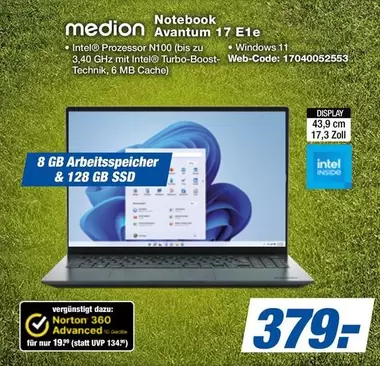 Medion - Notebook Avantum 17 E1e
