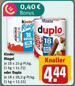 Kinder -  Riegel oder Duplo