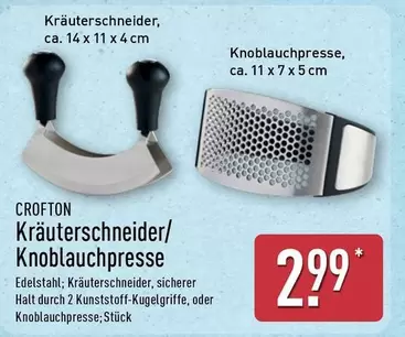 Kräuterschneider/Knoblauchpresse