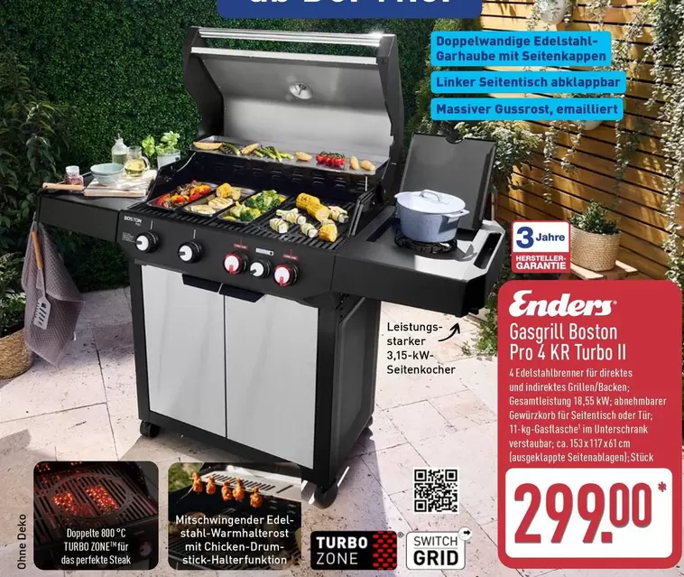 Gasgrill Boston Pro 4 KR Turbo II