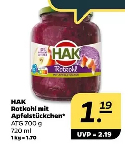 Rotkohl mit Apfelstücken