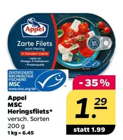 Zarte Filets vom Hering in Tomaten-Creme