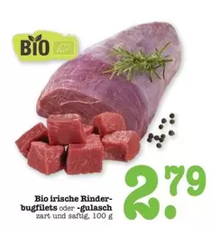 Bio - irische Rinder-bugfilets oder -gulasch