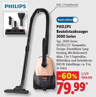 Philips - Beutelstaubsauger 2000 Series XD2152/22