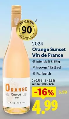Master - Orange Sunset Vin de France
