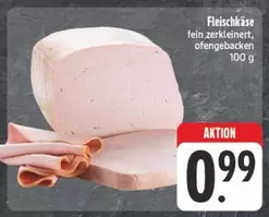 Fleischkäse fein zerkleinert, ofengebacken