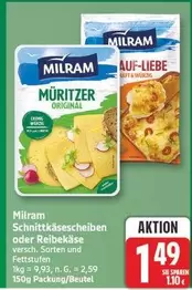 Schnittkäsescheiben oder Reibekäse