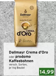 Crema d'Oro oder prodomo Kaffeebohnen