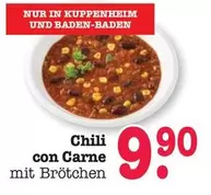 Chili con Carne mit Brötchen