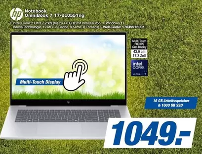 Hp - Notebook OmniBook 7 17-dc0551ng