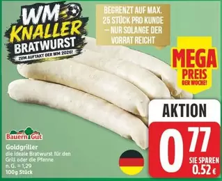 WM Knaller Bratwurst Goldgriller